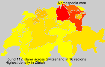 Surname Klarer in Switzerland
