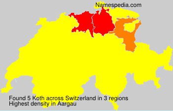 Surname Koth in Switzerland