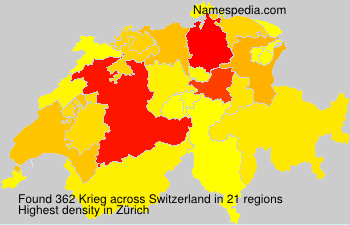 Surname Krieg in Switzerland