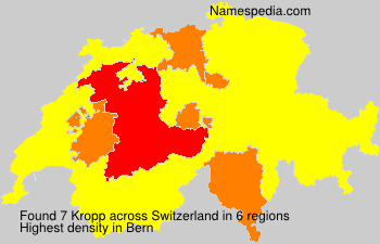 Surname Kropp in Switzerland