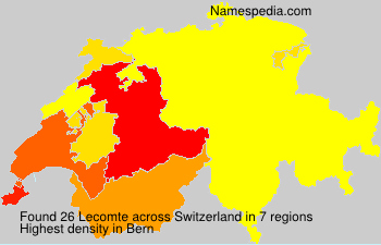 Surname Lecomte in Switzerland