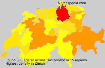 Surname Lederer in Switzerland