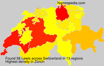 Surname Lewis in Switzerland