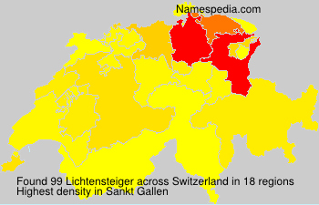 Surname Lichtensteiger in Switzerland