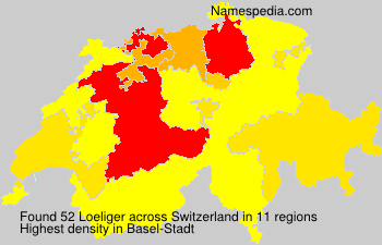 Surname Loeliger in Switzerland