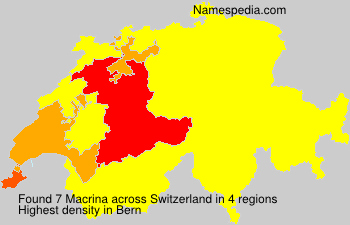 Surname Macrina in Switzerland