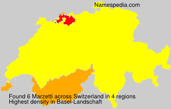 Surname Marzetti in Switzerland