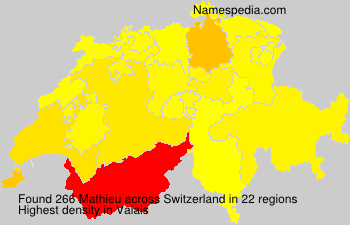 Surname Mathieu in Switzerland