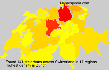 Surname Meierhans in Switzerland