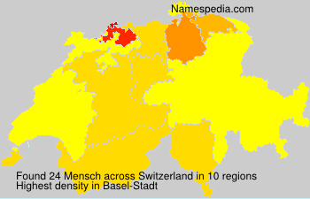Surname Mensch in Switzerland