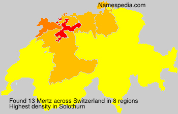 Surname Mertz in Switzerland