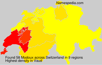 Surname Modoux in Switzerland
