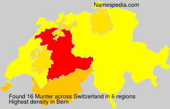Surname Munter in Switzerland