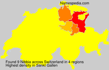 Surname Nibbia in Switzerland