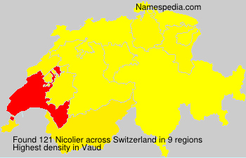 Surname Nicolier in Switzerland