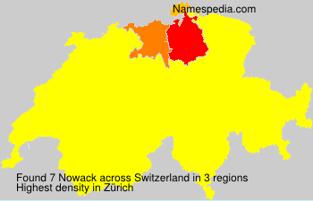 Surname Nowack in Switzerland