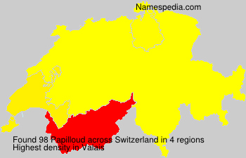 Surname Papilloud in Switzerland