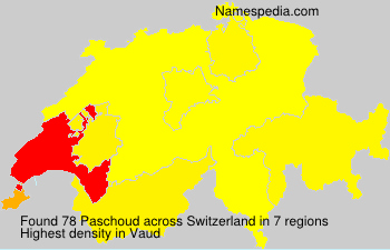 Surname Paschoud in Switzerland