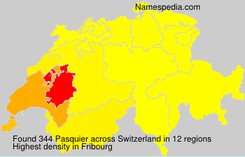 Surname Pasquier in Switzerland