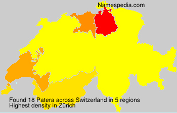 Surname Patera in Switzerland
