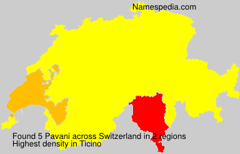 Surname Pavani in Switzerland