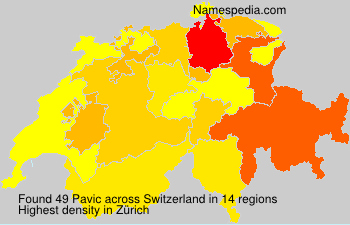 Surname Pavic in Switzerland