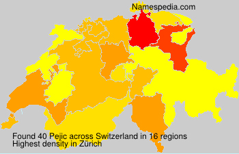 Surname Pejic in Switzerland