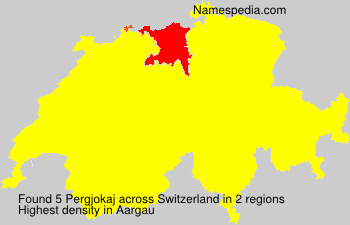 Surname Pergjokaj in Switzerland