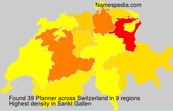 Surname Pfanner in Switzerland
