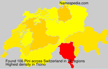 Surname Pini in Switzerland