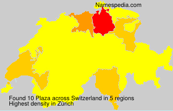 Surname Plaza in Switzerland