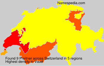 Surname Preitner in Switzerland