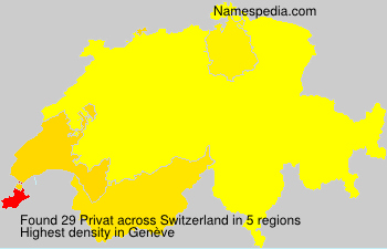 Surname Privat in Switzerland