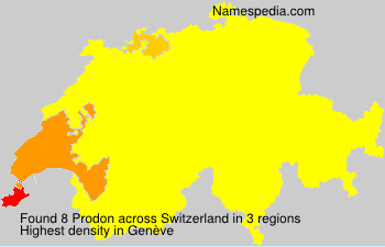 Surname Prodon in Switzerland