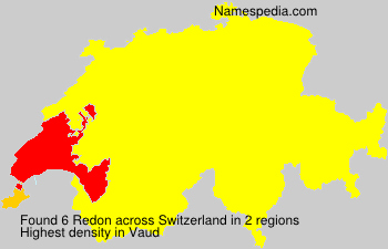 Surname Redon in Switzerland