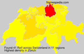 Surname Reif in Switzerland