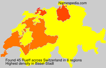 Surname Rueff in Switzerland
