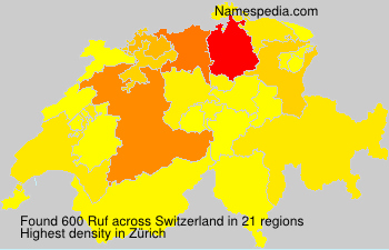 Surname Ruf in Switzerland