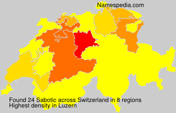 Surname Sabotic in Switzerland