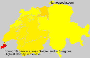 Surname Sauvin in Switzerland