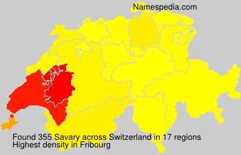 Surname Savary in Switzerland