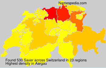 Surname Saxer in Switzerland