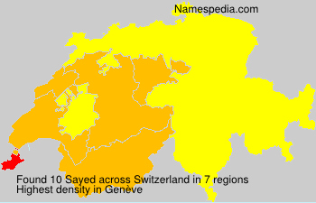 Surname Sayed in Switzerland