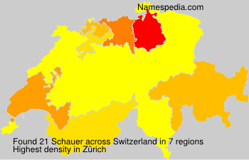 Surname Schauer in Switzerland
