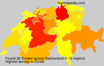 Surname Scheer in Switzerland