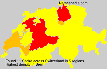 Surname Szoke in Switzerland