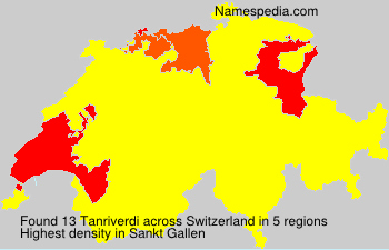 Surname Tanriverdi in Switzerland