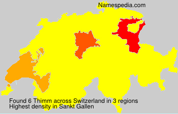 Surname Thimm in Switzerland