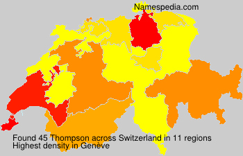 Surname Thompson in Switzerland