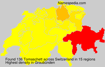 Surname Tomaschett in Switzerland